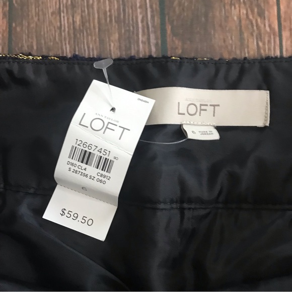 Loft Wool Blend Skirt Size 6 NWT - Picture 2 of 3